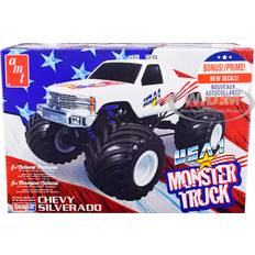 Scale Models & Model Kits Amt Skill 1 Snap Model Kit Chevrolet Silverado "USA-1" Monster Truck 1/32 Scale Model