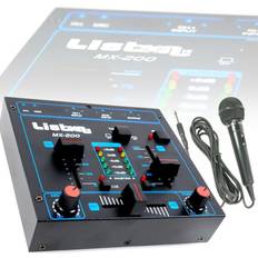 DJ-Mixer 2-Kanal Kompakt Mischpult inklusive Mikrofon
