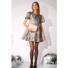 Noella Maine Taylor Dress Silver/gold Mix