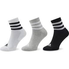 Gris - Hombre Calcetines Adidas 3-Stripes Cushioned Sportswear 3-Pairs - Multicolor