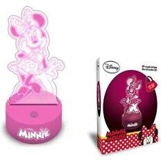 Disney Veilleuses Disney Lampe De Table Minnie Mouse Girls 23.5 x 17 cm Rose Veilleuse