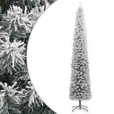 vidaXL Slim Artificial with Flocked Snow Christmas Tree