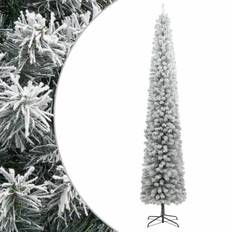 Interieur Details vidaXL Kunstkerstboom Smal Met Standaard En Sneeuw 270 PVC