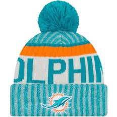 Vêtements de supporter New Era Miami Dolphins NFL Sideline Winter Bobble Hat