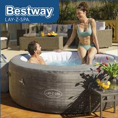 Vasche Idromassaggio Gonfiabili Bestway Vasca Idromassaggio Gonfiabile Lay-Z-Spa Budapest AirJet 4-6 Persone Grigio