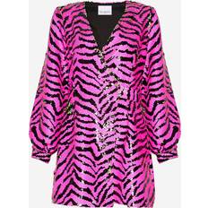Noella Pace Belt Dress Fuchsia/Green Mix