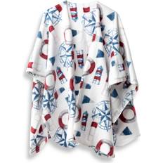 Gale Fleece Poncho - White