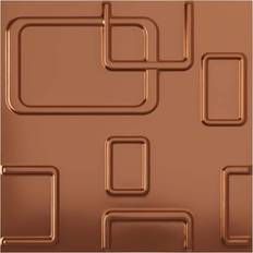 Copper Wall Decor Ekena Millwork Odessa Endura 3D Bright Coat Copper Wall Decor 19.6x19.6"