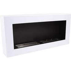 Wall - White Ethanol Fireplaces Cach Fires Large White Biofireplace for Wall Mounting White