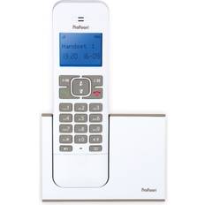 DECT Vaste Telefoons Profoon Huistelefoon Pdx-8400wt/te Dect Single Wit/taupe