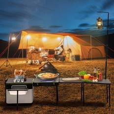 Cucine da Esterno VEVOR Outdoor Mobile Kitchen Camp Box with Wheels Folding