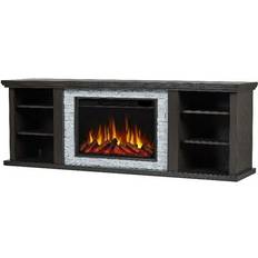 Fireplaces Real Flame Kenai 72 Modern Wood Slim Electric in Dark Oak