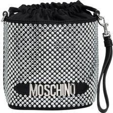 Moschino Rhinestone Bucket Bag - Gray