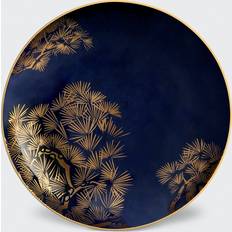 Oro Piatti da portata L'Objet Zen Bonsai Blue and Gold Round Tray Piatto da portata