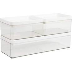 Martha Stewart Clear/White Desk Organizer Storage Box