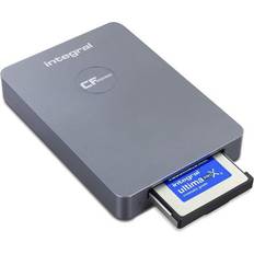 Integral CFExpress USB 3.0 och USB typ C minneskortläsare adapter – designad för snabb lossning av stora volymer RAW 8K/4K-videor och foton, Plug & Play och Windows & Mac-kompatibel