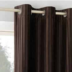 Velvet Curtains & Accessories Sun Zero Cascade Pleated Velvet Chocolate