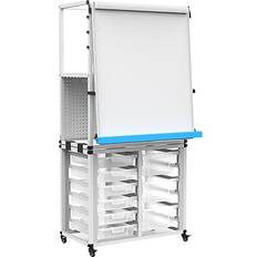 Office Supplies Luxor Dry-Erase Mobile Modular Teacher Whiteboard