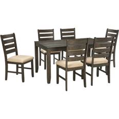 Ashley Dining Sets Ashley Rokane Brown Dining Set 36x60" 7