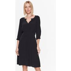 Dresses United Colors of Benetton V-neck Dress In Pure Viscose, XS, Black, Women