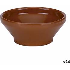 Marrón Cuencos de sopa Raimundo Barro Cocido Cerámica Marrón 16 cm (24 Unidades) Cuenco de sopa