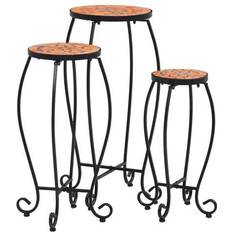 VidaXL Nesting Tables vidaXL 3 Mosaic Flower Nesting Table