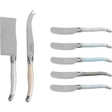 Cheese Knives French Home 7-Piece Laguiole Spreader Pearl Cheese Knife