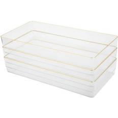 Boxes & Baskets Martha Stewart Clear/Gold Trim Organizer Storage Box