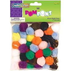 Creativity Street Bright Hues Pom Pons 1-Inch 50-Pack AC8113-01