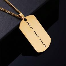 Shein Men Necklaces Shein FEEL STYLE pc Minimalist Style Stainless Steel Inscribed Pendant Necklace With Inspirational Quote Suitable For Mens Daily Wear