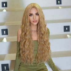Gold Wigs Shein Long Wavy Blonde Body Wig For White