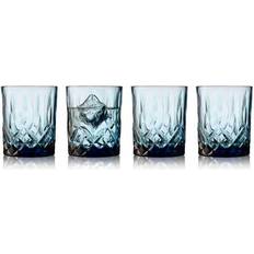 Bleu Verres à whisky Lyngby Glas Set de 4 verres Sorrento Bleu Verre à whisky 34cl 4pcs