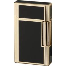 Benzin - Lommelighter Lightere Jean Claude flint lighter "Dustin" sort/guld kvalitets lighter