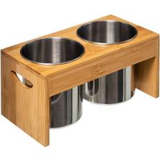 Northix Bestikholdere Northix Metalbeholdere Stativ Af Bambus Bestikholder