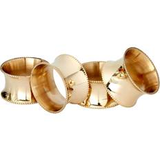 Gold Napkin Rings Premier Housewares Set 4 Beaded Napkin Ring