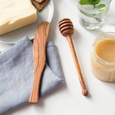 Steel Function Smörkniv Und Honiglöffel Set Aus Olivenholz Buttermesser
