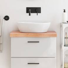 VidaXL Brusekar vidaXL Bordplade Til Badeværelse 60x40x(2-6) Cm Massivt Træ Lysebrun