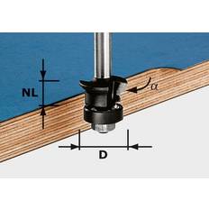 Festool Fas-/kantfræser, skaft 8 mm HW S8 D24/0° 45°