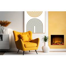 Acantha Aspire 50 SQ Fully Inset Media Wall Electric Fire Black