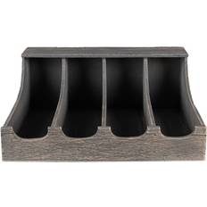 1 pcs Besteksets Clayre & Eef Grijs Hout Rechthoek Bestekhouder 41x29x17 cm