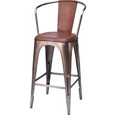 Møbler Trademark Living Jern 2 shiny/brun Barstol