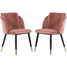Pink Kitchen Chairs Life Interiors Set of 1/2/4 Milano Velvet Upholstered Kitchen Chair