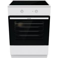 60 cm - Rustfrit stål Induktionskomfurer Gorenje EI9617PW INDUKTIONSKOMFUR Hvid, Rustfrit stål