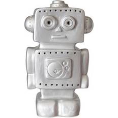 Silver Nattlampor Barnrum Heico Egmont Toys i form robotar, silverfärger Nattlampa