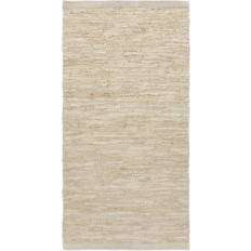 Rug Solid Leather Beige cm