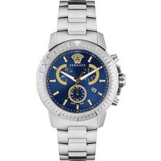 Versace Watches, male, Gray, Size: ONE SIZE NEW Chrono Chronograph Stylish Luxury