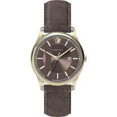Versace Aiakos Swiss Made Watch Brown Leather