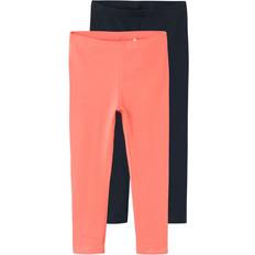 Name It Kid's Capri Leggings 2-pack - Coral