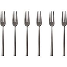 Black Cake Forks Sambonet 6 St. Rock Edelstahl/PVD Kuchengabel