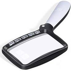 Kaome magnifying glass with light magnifier large foldable handhe...